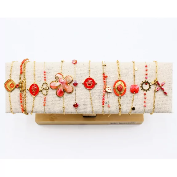 copy of Pack de 12 bracelets acier - argenté noir